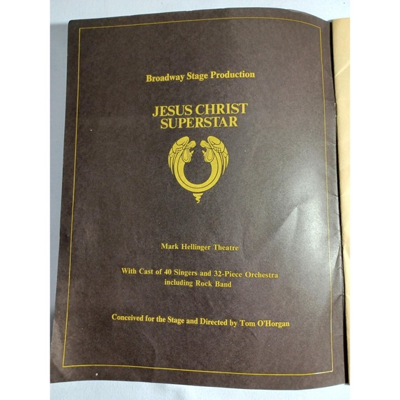 Vintage Jesus Christ Superstar Broadway Souvenir Program Libretto Mark Hellinger - Picture 2 of 5